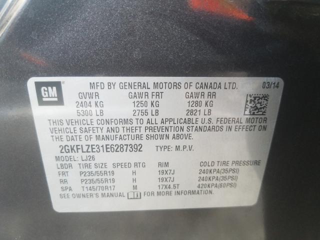 Photo 9 VIN: 2GKFLZE31E6287392 - GMC TERRAIN DE 