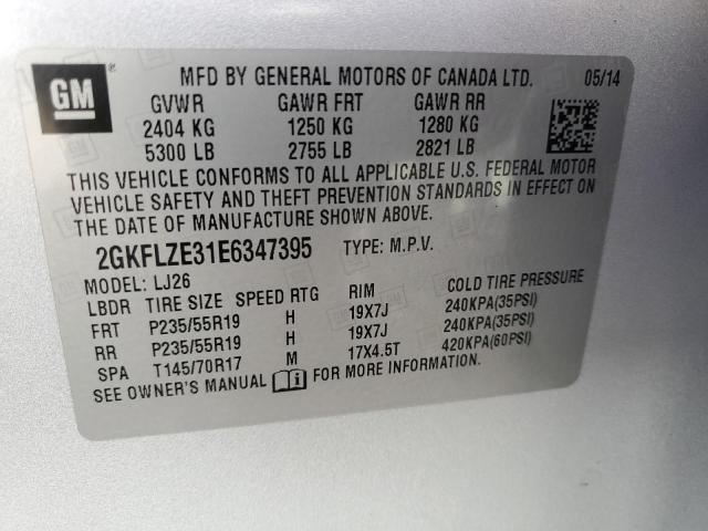 Photo 12 VIN: 2GKFLZE31E6347395 - GMC TERRAIN DE 