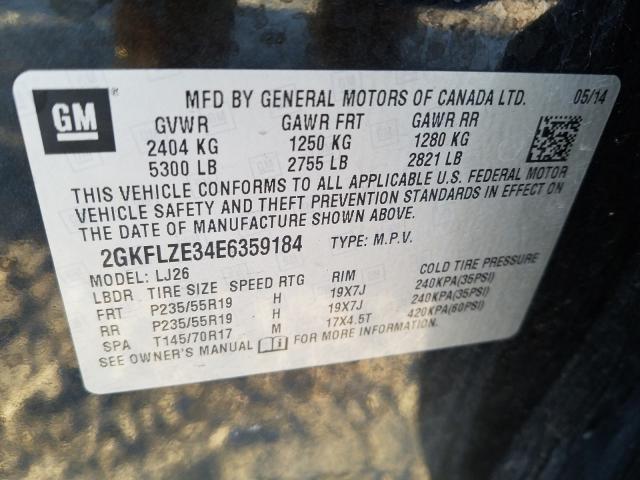 Photo 9 VIN: 2GKFLZE34E6359184 - GMC TERRAIN DE 