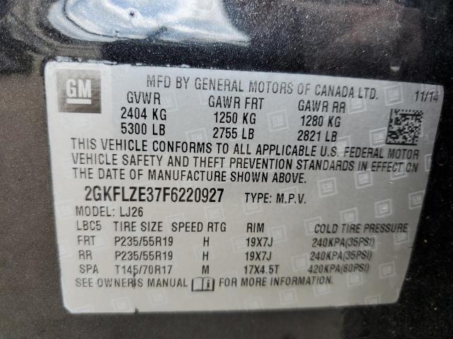 Photo 11 VIN: 2GKFLZE37F6220927 - GMC TERRAIN 