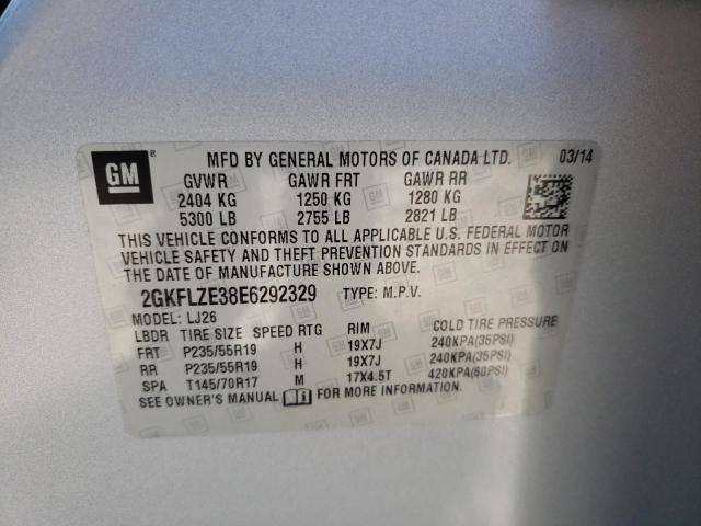 Photo 9 VIN: 2GKFLZE38E6292329 - GMC TERRAIN DE 