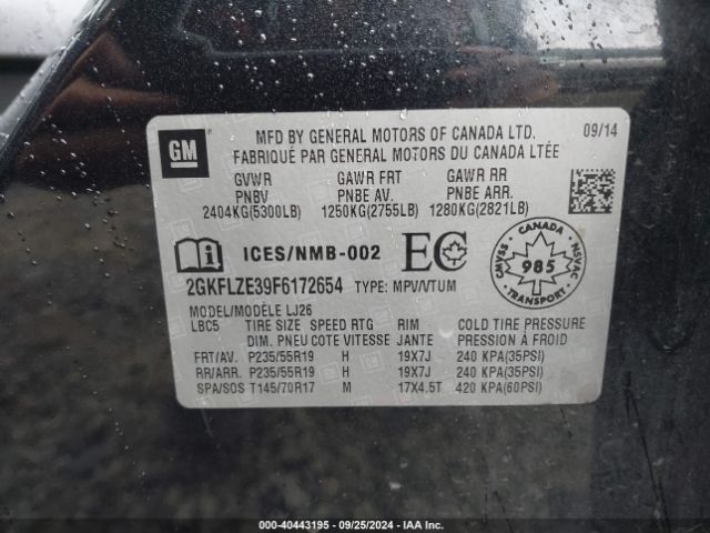 Photo 8 VIN: 2GKFLZE39F6172654 - GMC TERRAIN 