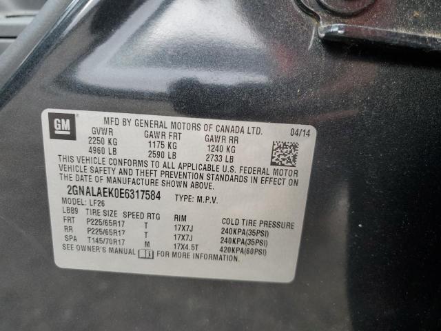 Photo 11 VIN: 2GNALAEK0E6317584 - CHEVROLET EQUINOX 