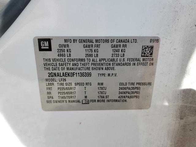 Photo 12 VIN: 2GNALAEK0F1136399 - CHEVROLET EQUINOX 