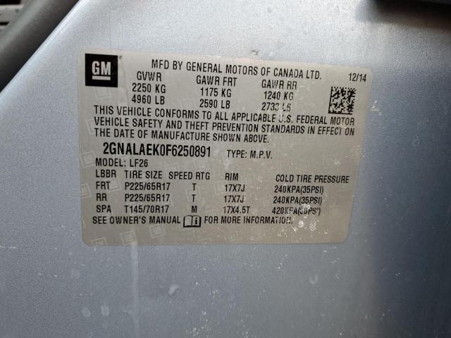 Photo 12 VIN: 2GNALAEK0F6250891 - CHEVROLET EQUINOX LS 