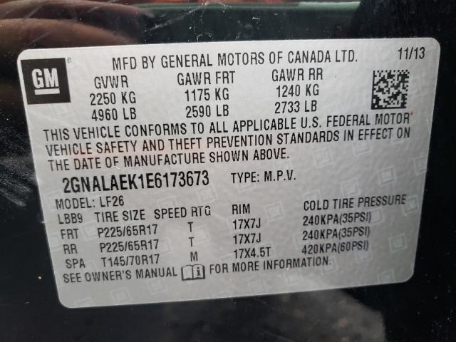 Photo 9 VIN: 2GNALAEK1E6173673 - CHEVROLET EQUINOX LS 