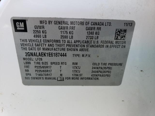 Photo 12 VIN: 2GNALAEK1E6187444 - CHEVROLET EQUINOX LS 