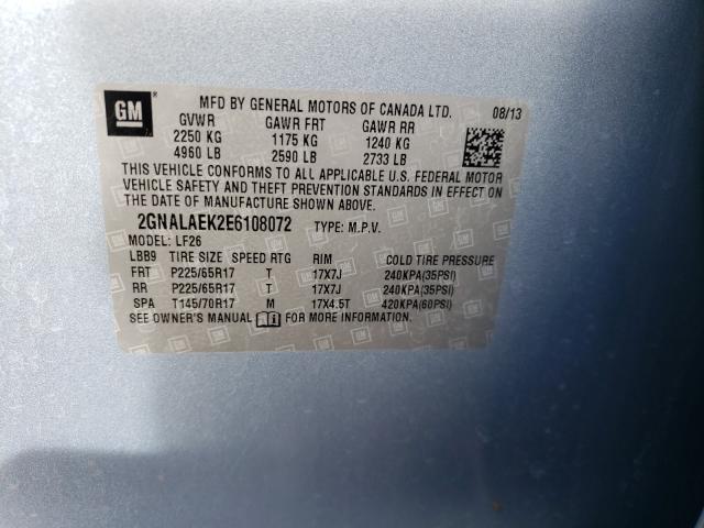 Photo 9 VIN: 2GNALAEK2E6108072 - CHEVROLET EQUINOX LS 