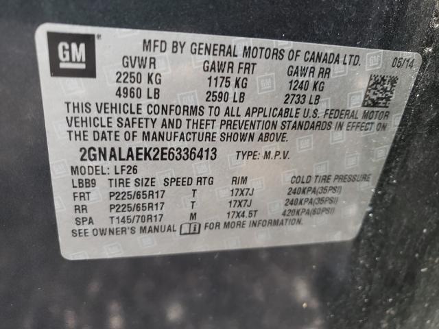 Photo 9 VIN: 2GNALAEK2E6336413 - CHEVROLET EQUINOX 