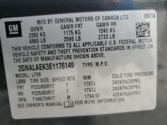 Photo 12 VIN: 2GNALAEK3E1176149 - CHEVROLET EQUINOX LS 