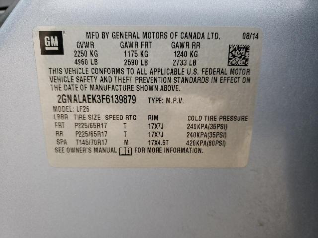 Photo 12 VIN: 2GNALAEK3F6139879 - CHEVROLET EQUINOX LS 