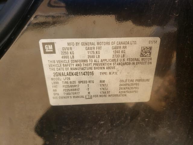 Photo 9 VIN: 2GNALAEK4E1147016 - CHEVROLET EQUINOX LS 