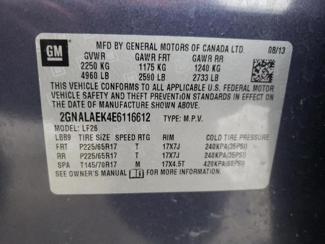 Photo 9 VIN: 2GNALAEK4E6116612 - CHEVROLET EQUINOX LS 