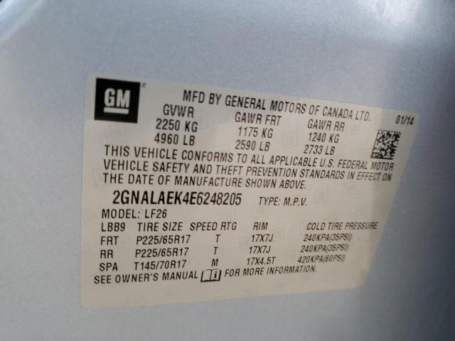 Photo 12 VIN: 2GNALAEK4E6248205 - CHEVROLET EQUINOX LS 