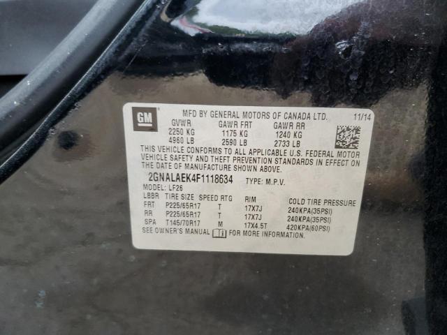 Photo 12 VIN: 2GNALAEK4F1118634 - CHEVROLET EQUINOX LS 