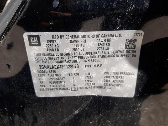 Photo 9 VIN: 2GNALAEK4F1128578 - CHEVROLET EQUINOX LS 