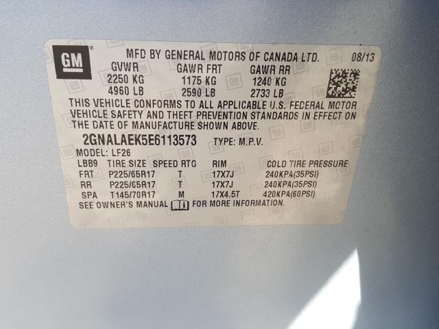 Photo 9 VIN: 2GNALAEK5E6113573 - CHEVROLET EQUINOX LS 