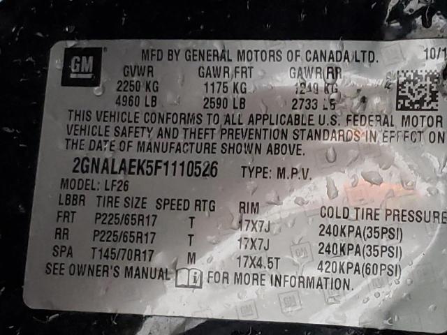 Photo 13 VIN: 2GNALAEK5F1110526 - CHEVROLET EQUINOX LS 