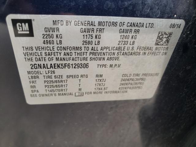 Photo 9 VIN: 2GNALAEK5F6129306 - CHEVROLET EQUINOX LS 