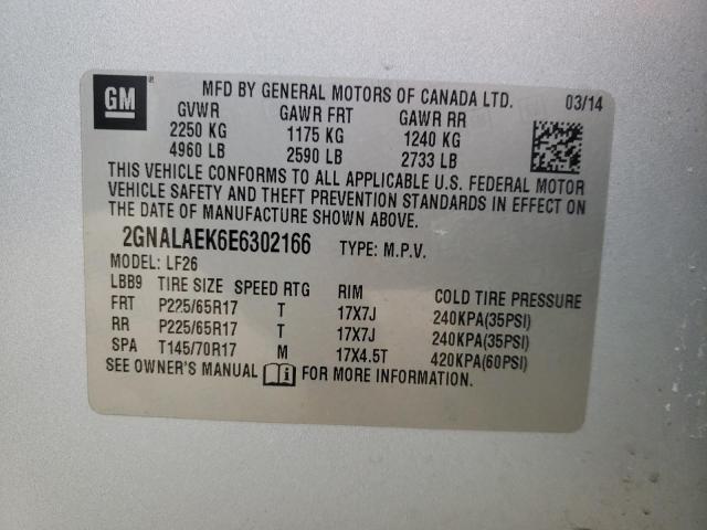 Photo 13 VIN: 2GNALAEK6E6302166 - CHEVROLET EQUINOX LS 