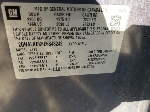 Photo 13 VIN: 2GNALAEK6E6348242 - CHEVROLET EQUINOX LS 