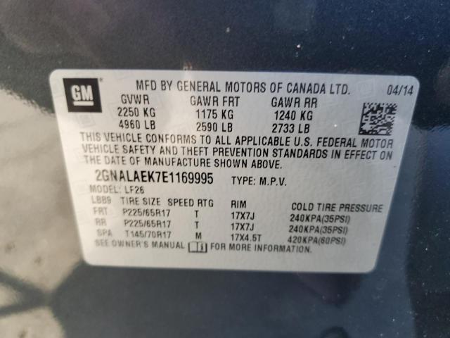 Photo 12 VIN: 2GNALAEK7E1169995 - CHEVROLET EQUINOX LS 