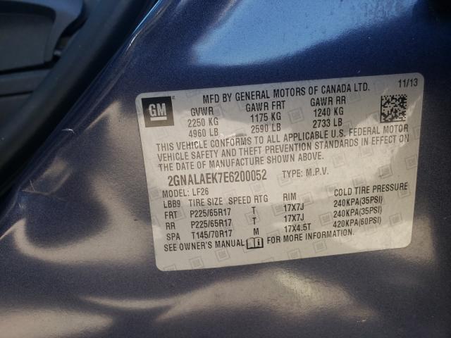 Photo 9 VIN: 2GNALAEK7E6200052 - CHEVROLET EQUINOX LS 