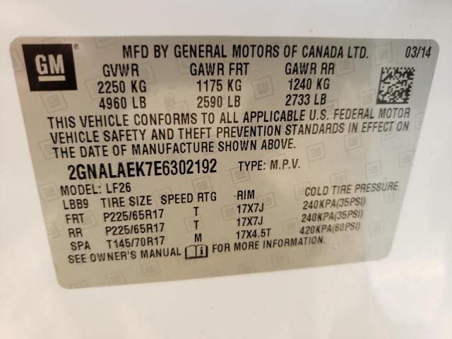 Photo 9 VIN: 2GNALAEK7E6302192 - CHEVROLET EQUINOX LS 