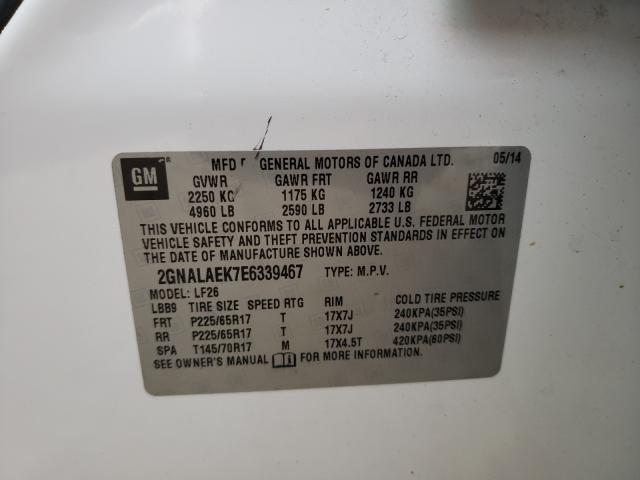 Photo 9 VIN: 2GNALAEK7E6339467 - CHEVROLET EQUINOX LS 