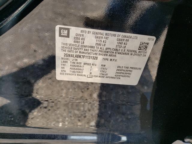 Photo 9 VIN: 2GNALAEK7F1131328 - CHEVROLET EQUINOX LS 