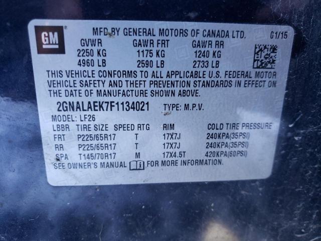 Photo 11 VIN: 2GNALAEK7F1134021 - CHEVROLET EQUINOX 