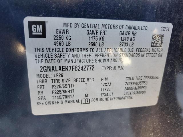 Photo 12 VIN: 2GNALAEK7F6242772 - CHEVROLET EQUINOX 