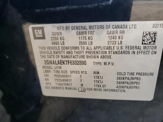 Photo 12 VIN: 2GNALAEK7F6302890 - CHEVROLET EQUINOX 