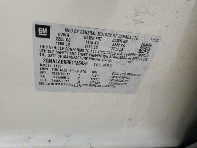 Photo 12 VIN: 2GNALAEK8E1136925 - CHEVROLET EQUINOX LS 