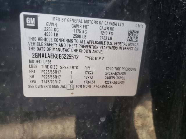 Photo 9 VIN: 2GNALAEK8E6225512 - CHEVROLET EQUINOX LS 