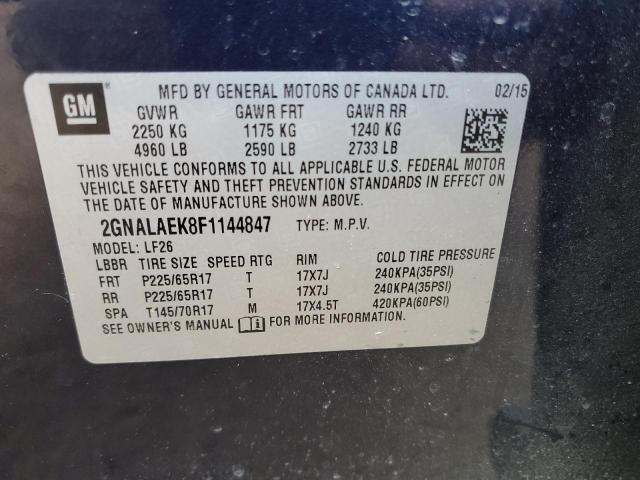 Photo 12 VIN: 2GNALAEK8F1144847 - CHEVROLET EQUINOX 