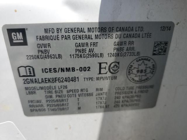 Photo 13 VIN: 2GNALAEK8F6240481 - CHEVROLET EQUINOX LS 