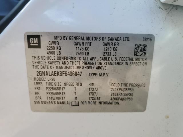 Photo 13 VIN: 2GNALAEK8F6436047 - CHEVROLET EQUINOX 