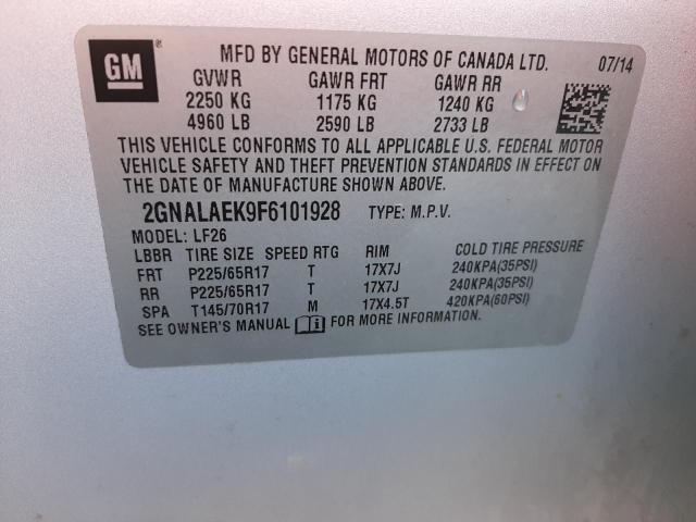 Photo 9 VIN: 2GNALAEK9F6101928 - CHEVROLET EQUINOX LS 