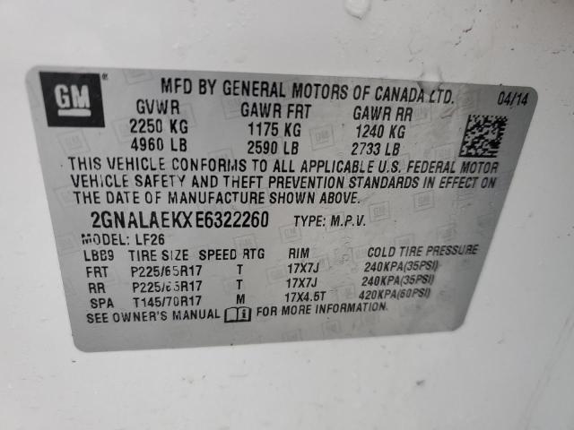 Photo 11 VIN: 2GNALAEKXE6322260 - CHEVROLET EQUINOX 