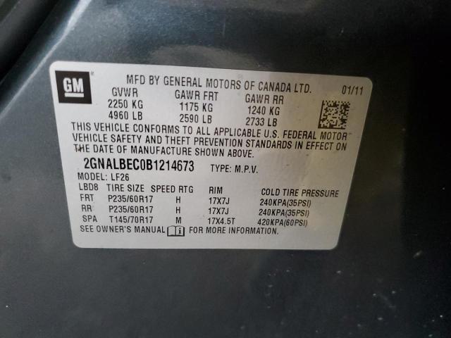 Photo 12 VIN: 2GNALBEC0B1214673 - CHEVROLET EQUINOX 