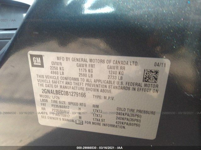 Photo 8 VIN: 2GNALBEC0B1279166 - CHEVROLET EQUINOX 