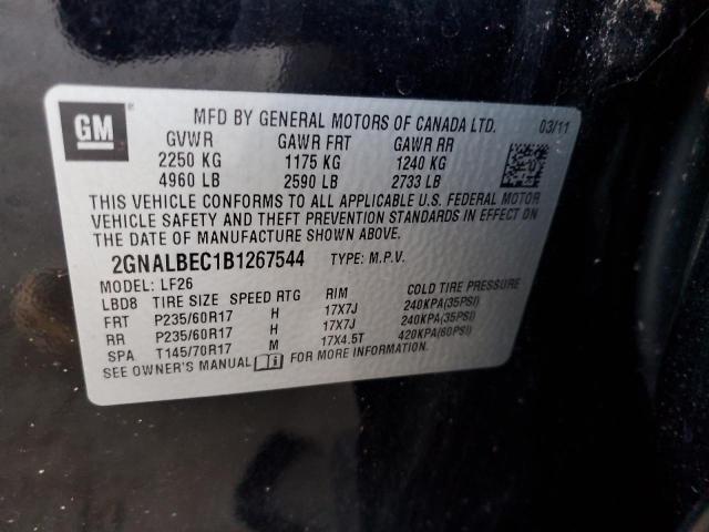 Photo 11 VIN: 2GNALBEC1B1267544 - CHEVROLET EQUINOX LT 