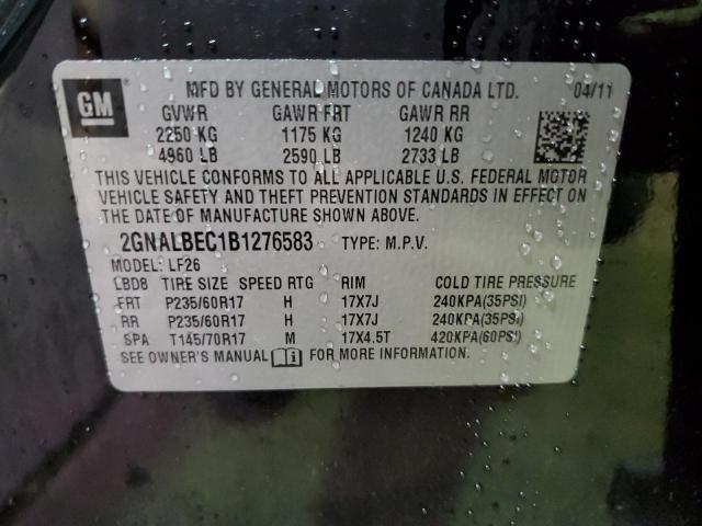 Photo 9 VIN: 2GNALBEC1B1276583 - CHEVROLET EQUINOX LS 