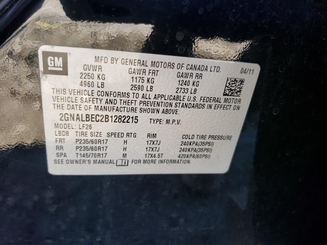 Photo 9 VIN: 2GNALBEC2B1282215 - CHEVROLET EQUINOX LS 