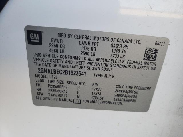 Photo 9 VIN: 2GNALBEC2B1323541 - CHEVROLET EQUINOX LS 