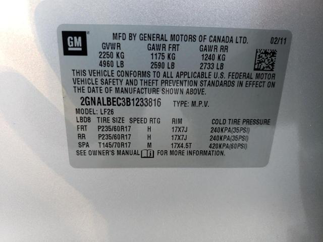 Photo 12 VIN: 2GNALBEC3B1233816 - CHEVROLET EQUINOX LS 