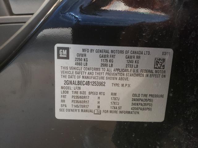 Photo 9 VIN: 2GNALBEC4B1253962 - CHEVROLET EQUINOX LS 