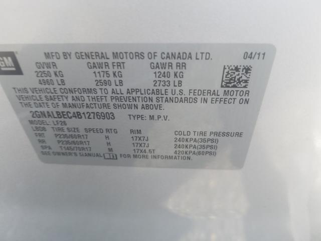 Photo 9 VIN: 2GNALBEC4B1276903 - CHEVROLET EQUINOX LS 