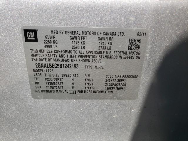 Photo 9 VIN: 2GNALBEC5B1242193 - CHEVROLET EQUINOX LS 